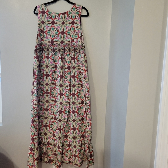 Chadwick's Women's Multicolor Floral Boho Cotton Maxi Dress. Sz 14 Prairie - Picture 2 of 8